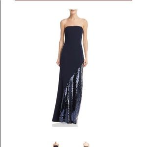 strapless eliza J sequin evening dress!